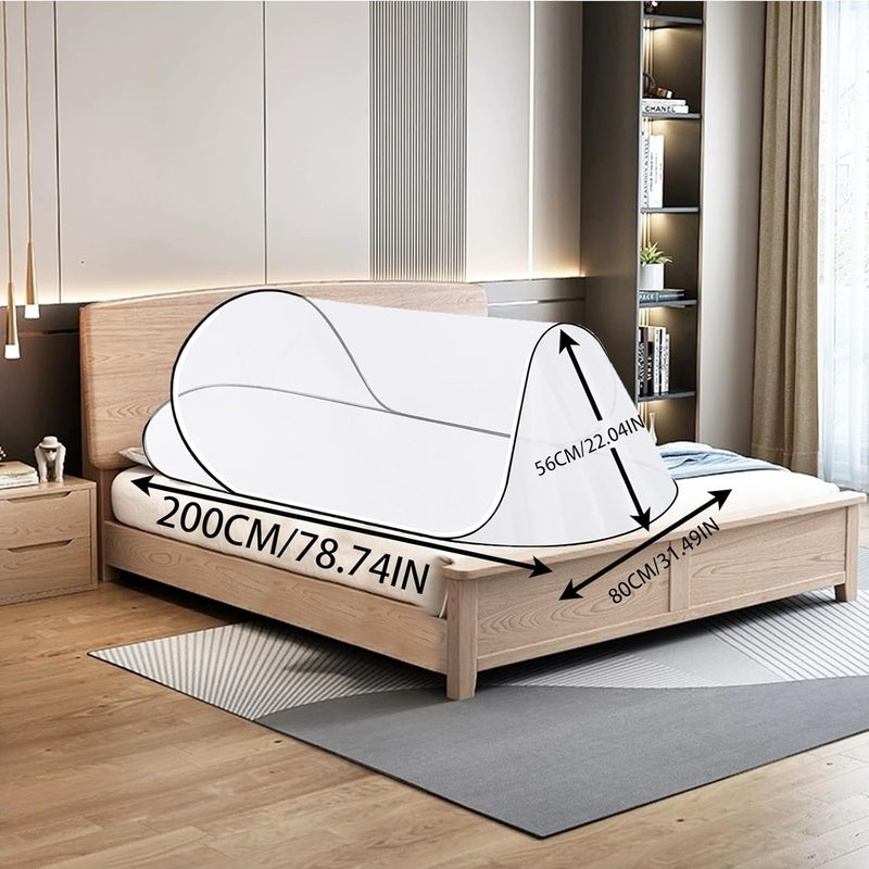 CMINGJ Large Pop Up Mosquito Tent, Portable Foldable Mosquito Net for Bed Camping Travel Patio，Mosquito Net for Adults Baby (78 * 31 * 22inch) (Black Fixed Size) - Image 3